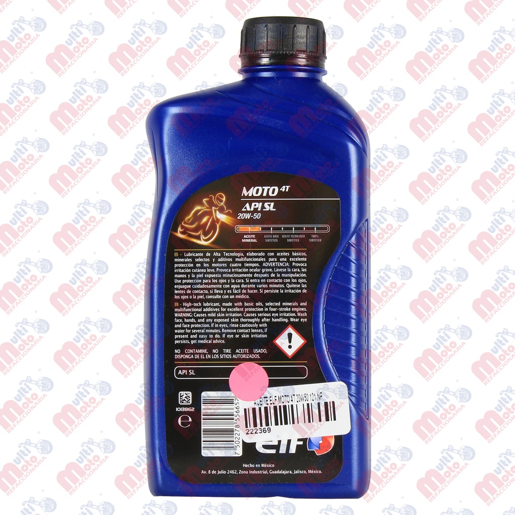 ACEITE ELF MOTO 4T 20W50 121 NP