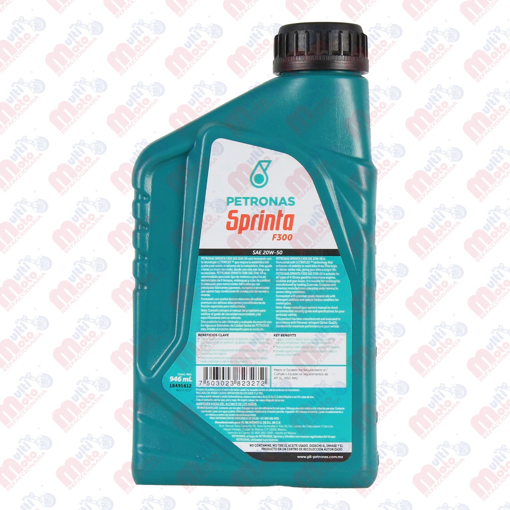 ACEITE PETRONAS SPRINTA 4T 20W50 946 ML