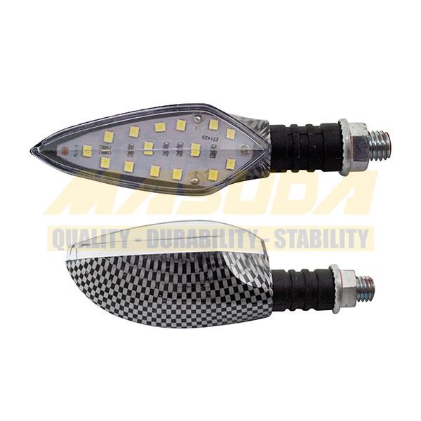 DIRECCIONAL 12V LED'S FIBRA CARBON LUZ AZUL