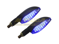 DIRECCIONAL 12V LED'S NEGRO MATE LUZ AZUL