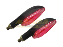 DIRECCIONAL 12V LED'S NEGRO MATE LUZ ROJA