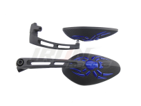 ESPEJO P/MOTO IRON RACING HOMBRE ARAÑA-I AZUL