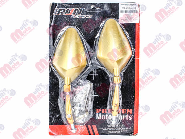 ESPEJO P/MOTO IRON RACING IR0200 DORADO