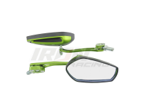 ESPEJO P/MOTO IRON RACING RIEL NEGRO/VERDE