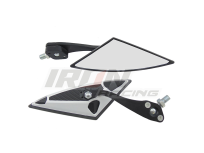 ESPEJO P/MOTO IRON RACING TRIANGULO NEGRO/PLATA