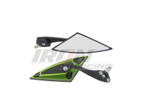 ESPEJO P/MOTO IRON RACING TRIANGULO NEGRO/VERDE