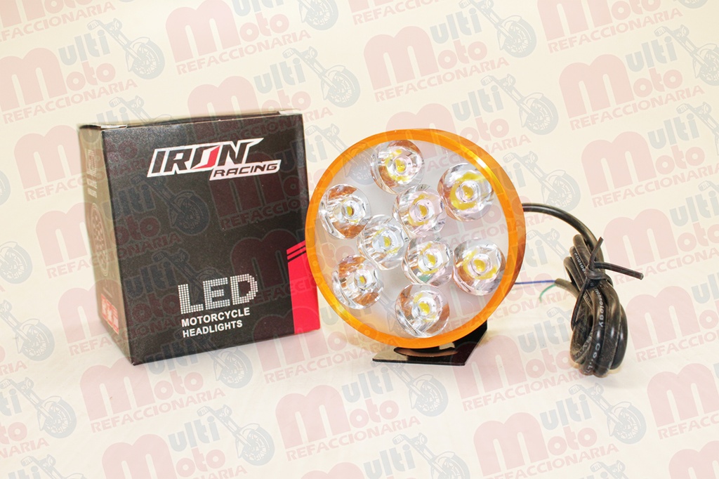 FARO AUXILIAR LEDS P/MOTOCICLETA IR1575 8-80V 18W DORADO