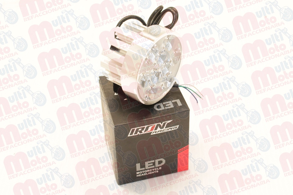 FARO AUXILIAR LEDS P/MOTOCICLETA IR1575 8-80V 18W PLATA