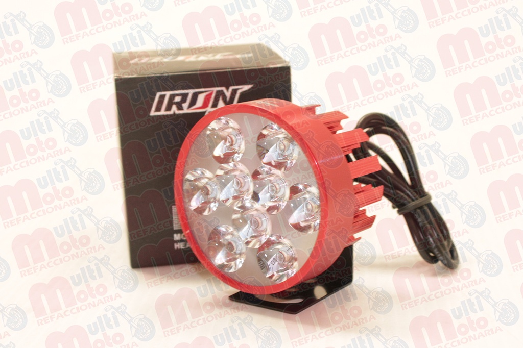 FARO AUXILIAR LEDS P/MOTOCICLETA IR1575 8-80V 18W ROJO