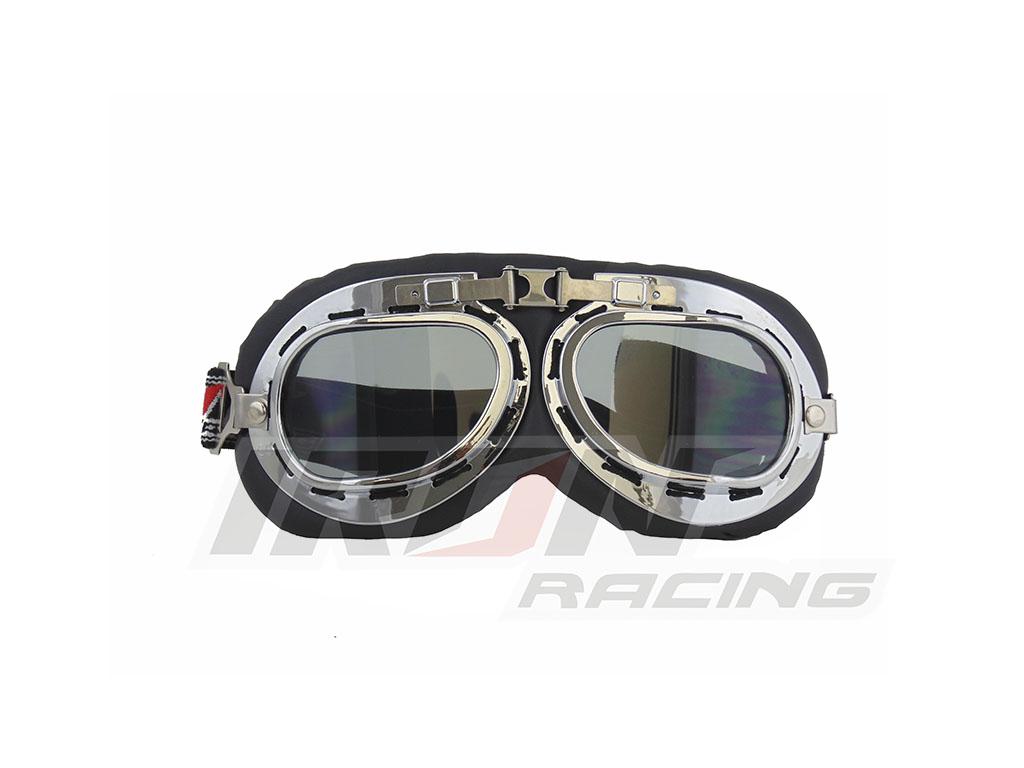 GOGGLES PLATEADO CON MICA GRIS IRON RACING