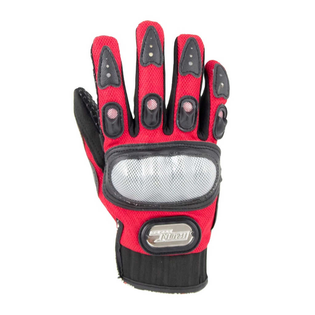 GUANTE P/MOTOCICLISTA IRON RACING COMANDANTE ROJO TALLA XXL