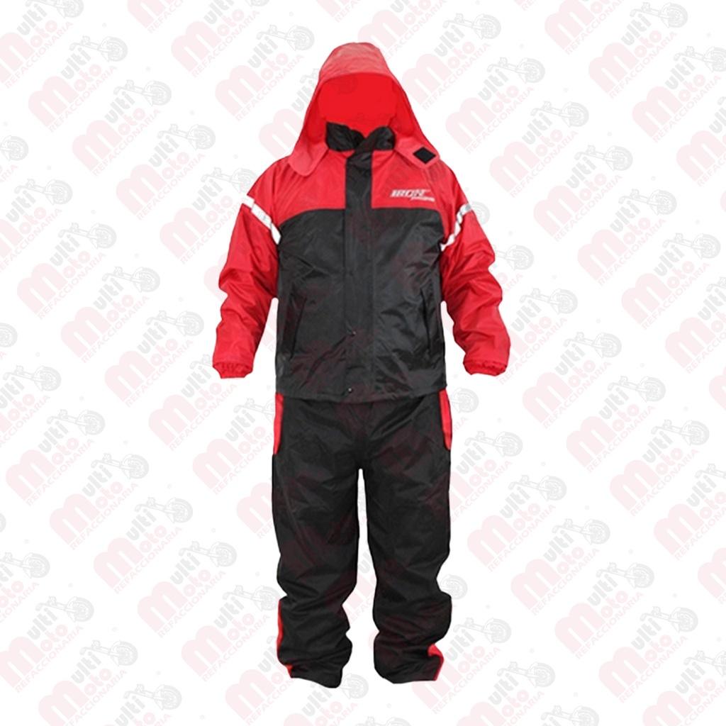 IMPERMEABLE C/PANTALON (2 PZAS) MSD-803 ROJO TALLA G