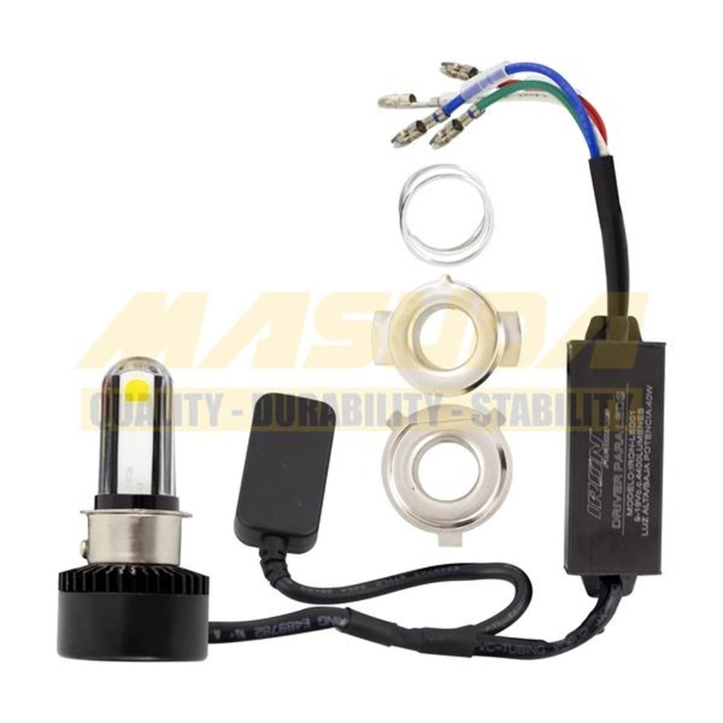 KIT FOCO HYPER LEDS P/MOTO UNIVERSAL RGB IR-1289 9-18V 40W 4000LM