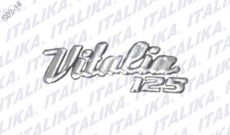 LOGO VITALIA125 CROMO M3X77X31 VITALIA125