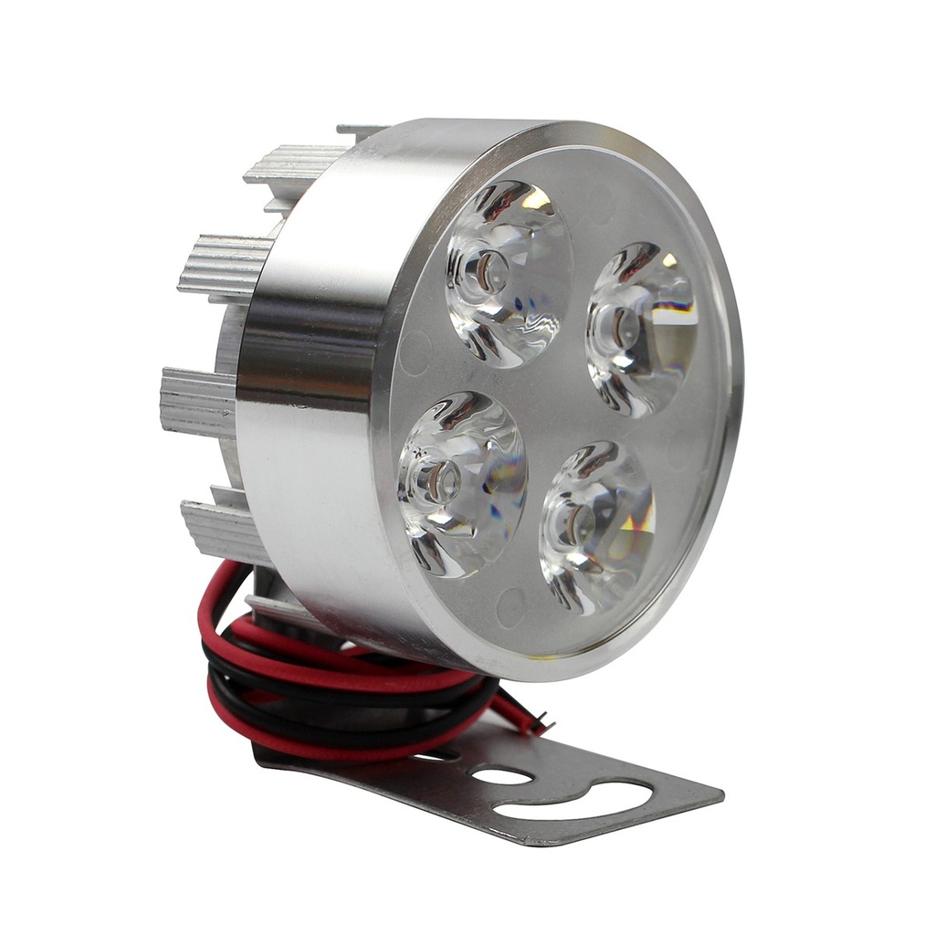 FARO AUXILIAR 4 LED 12 V 4W C/ESTROBO PLATEADO