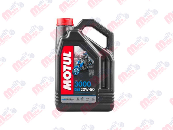 ACEITE PARA MOTOR A GASOLINA 4 TIEMPOS MOTUL 3000 20W50 4L MINERAL