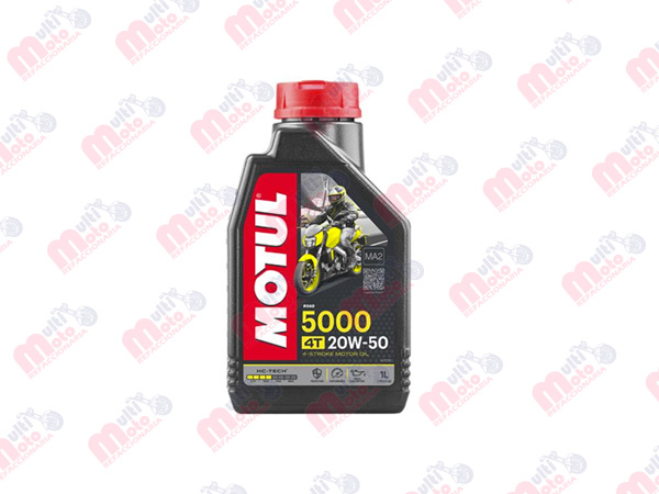 ACEITE PARA MOTOR A GASOLINA 4 TIEMPOS MOTUL 5000 20W50 1L SEMISINTETICO