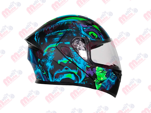 CASCO ABATIBLE R7 RACING UNSCARRED DOBLE MICA DOT M NGO/CELESTE/VDE/MATE