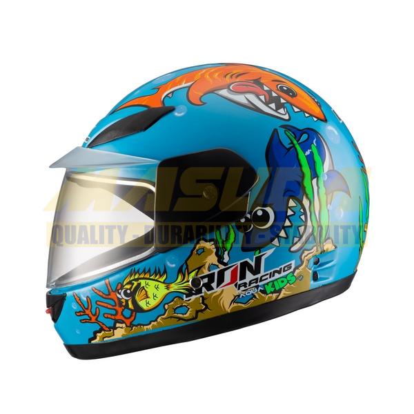 CASCO INTEGRAL PARA NIÑO IR-109 AQUA KIDS AZUL CLARO