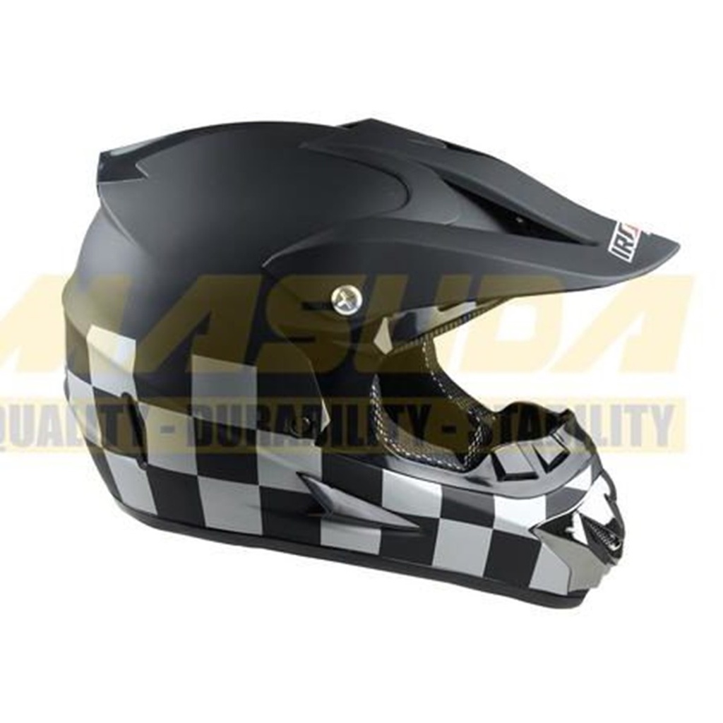 CASCO CROSS IRON RACING IR-850 DOT NEGRO MATE COMPETENCIA XL