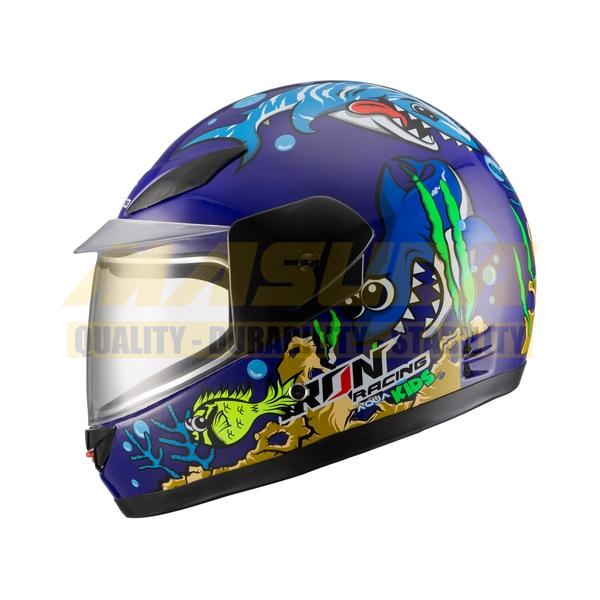 CASCO INTEGRAL PARA NIÑO IR-109 AQUA KIDS AZUL OSCURO