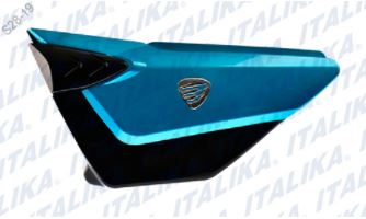 CUBIERTA IZQ AZUL TURQUESA NEGRO DT125 SPORT