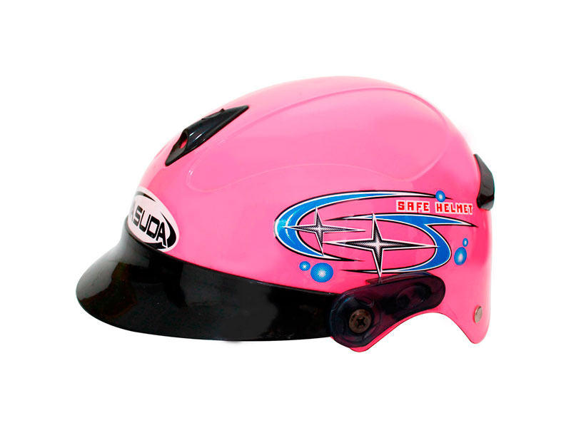 CASCO NIÑO 1/2 ABS MSD-508 ESTRELLA ROSA