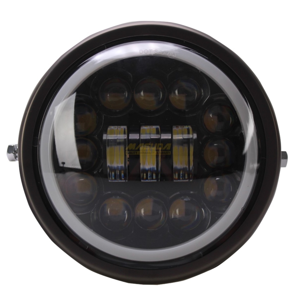 FARO FRONTAL 6.35&quot; REDONDO LED OJO ANGEL IR8071 28W 9-80V 2800LM NEGRO MATE