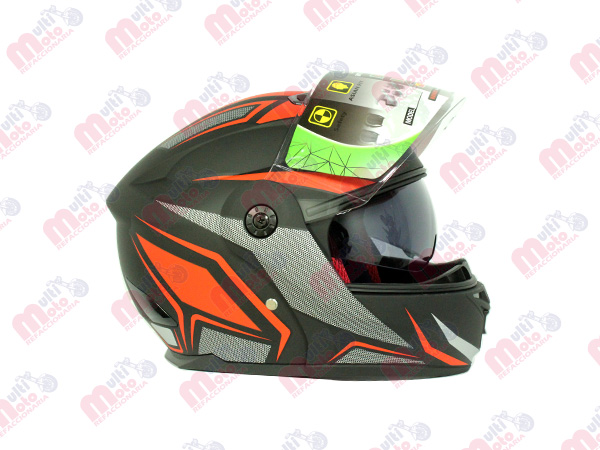 CASCO ABATIBLE ROJO MATE YBK