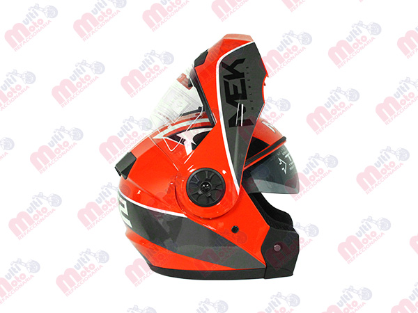 CASCO MEK MK759 ABATIBLE RACER 52 SPORT ROJO/GRIS Brillante