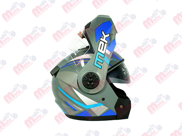 CASCO MEK MK759 ABATIBLE PHILLIP GRIS/AZUL Brillante