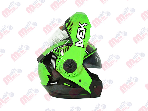 CASCO MEK MK759 ABATIBLE RIGO VERDE/GRIS Brillante