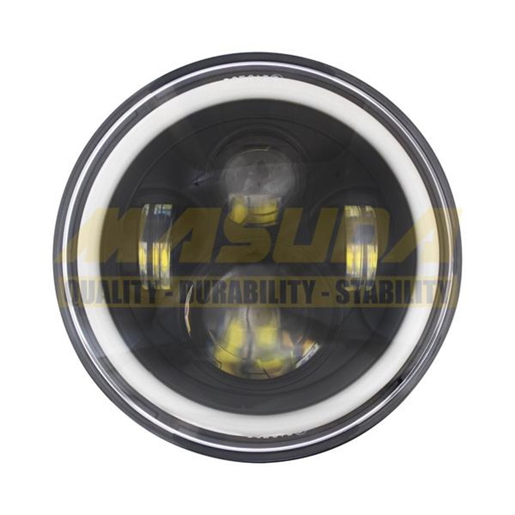 PAR FAROS 7&quot; DELANTEROS REDONDOS LED OJO ANGEL LUPA BLX-C0101 40W*2 10-80V 6500K 6500*2LM