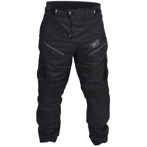 PANTALON VIAJERO R7 RACING XXXL NEGRO R7-609 TEXTIL