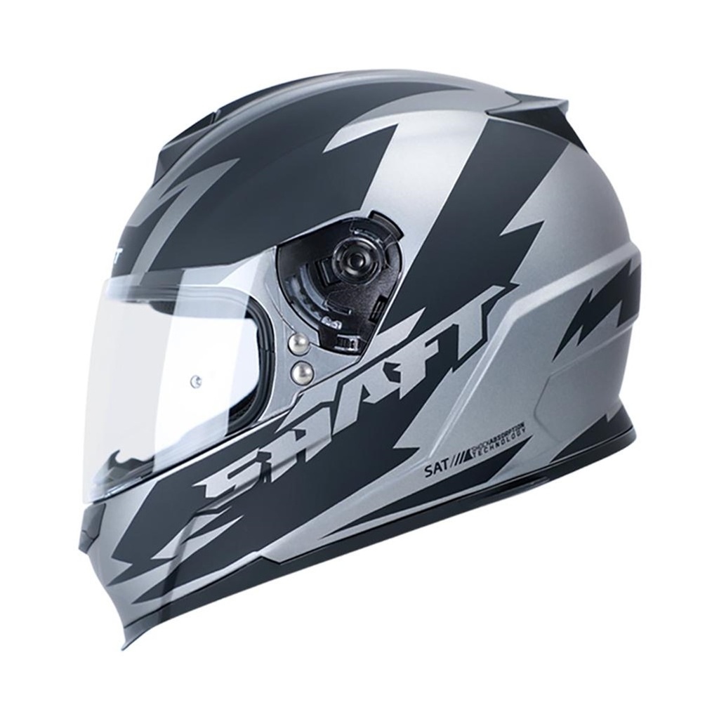 CASCO SHAFT SH502 NEGRO GRIS MATE THUNDER XL CERRADO