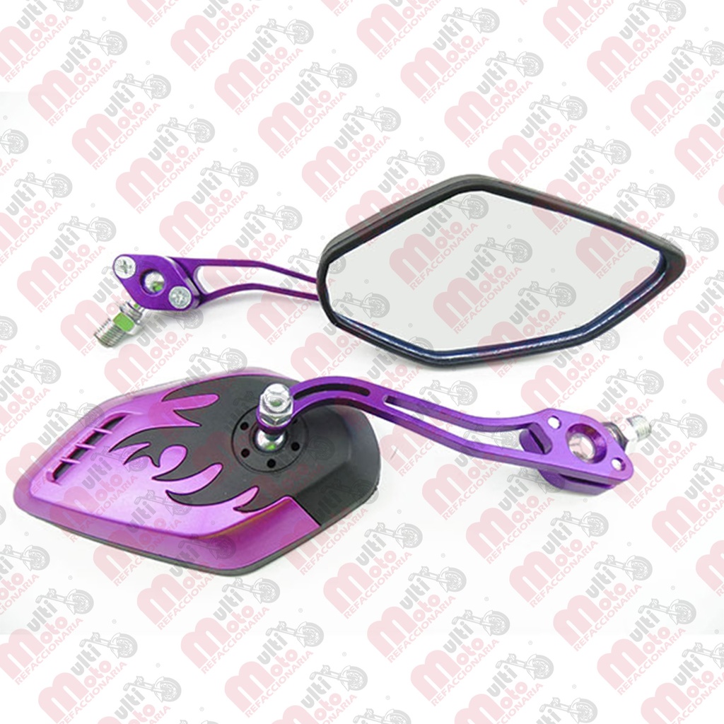 ESPEJO P/MOTO IRON RACING FENIX NEGRO/MORADO