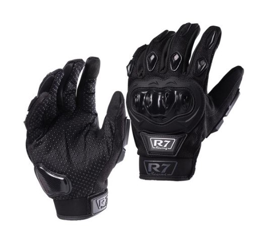 GUANTES VEL R7 RACING XL NEGRO R7-1 TOUCH/LIMPIADOR MICA