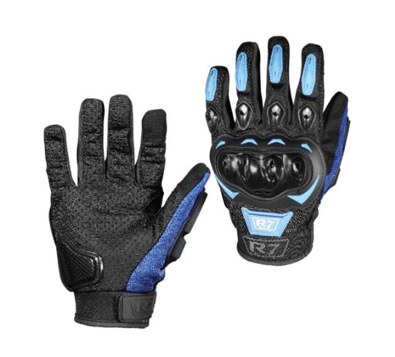 GUANTES VEL R7 RACING XL AZUL R7-1 TOUCH/LIMPIADOR MICA