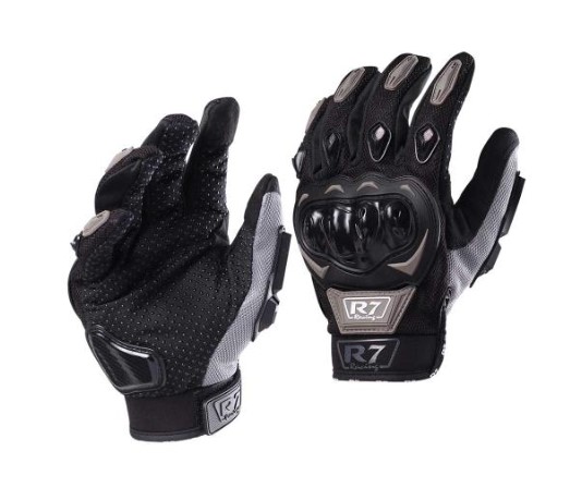 GUANTES VEL R7 RACING XL GRIS R7-1 TOUCH/LIMPIADOR MICA