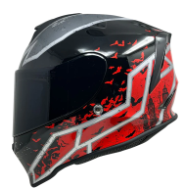 DC CASCO KROON BATMAN ROJO L