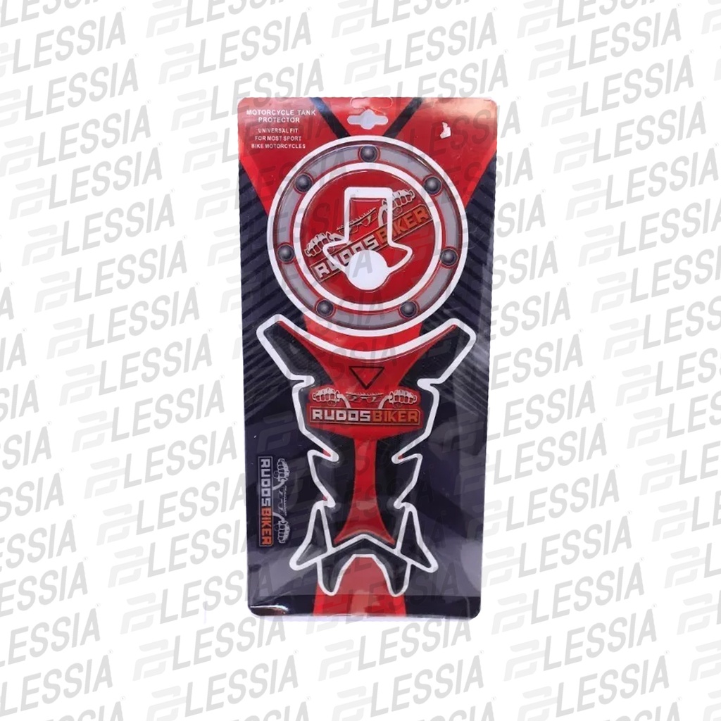 STICKER CRYSTAL NEGRO / ROJO PROTECTOR TAPON Y TANQUE DE GASOLINA UNIVERSAL