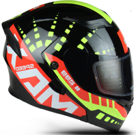 CASCO ABATIBLE BOSS MAX  NEGRO/AMARILLO    M