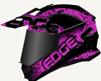 CASCO DOBLE PROPOSITO KOBRA  ROSA  MATE   L