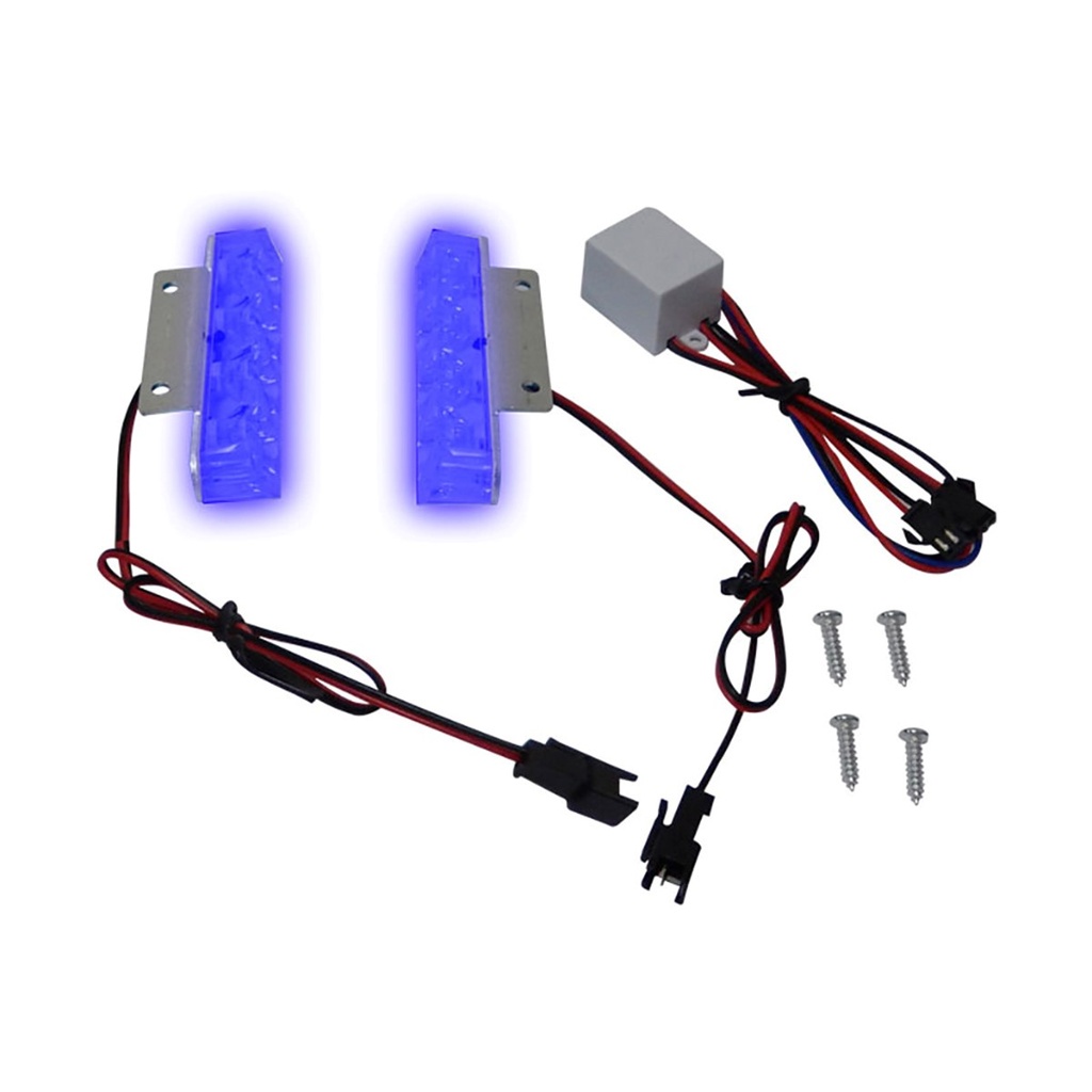 LUZ ESTROBO AZUL/AZUL SET 12V