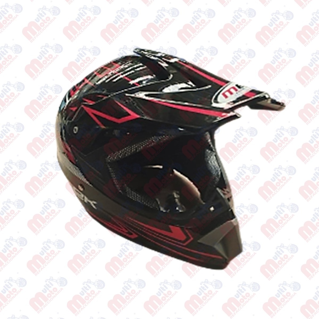 CASCO CROSS MK505 model K1Shell Glossy Black Decal Red MEK