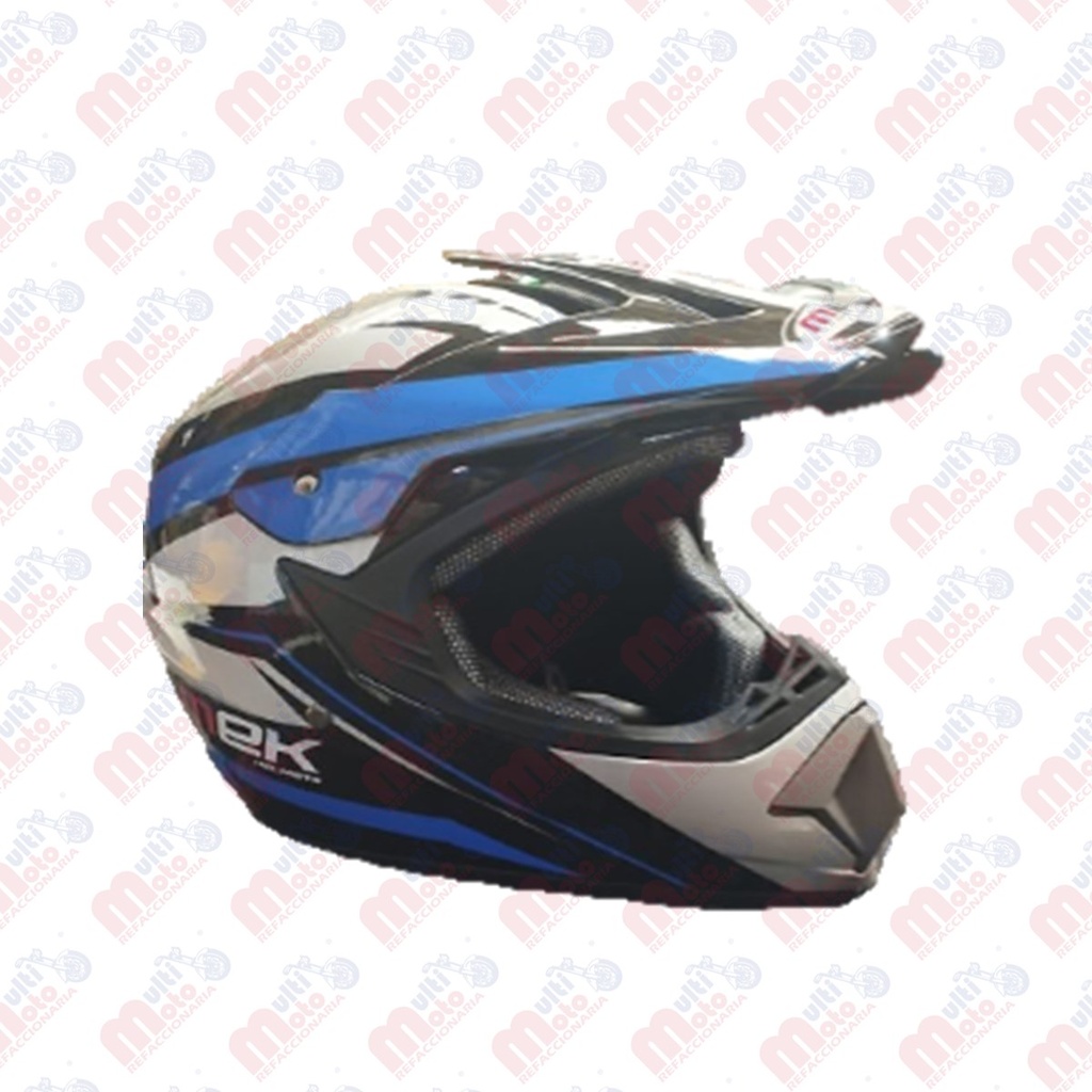 CASCO CROSS MK505 model K2 Shell Glossy Black Decal Blue MEK