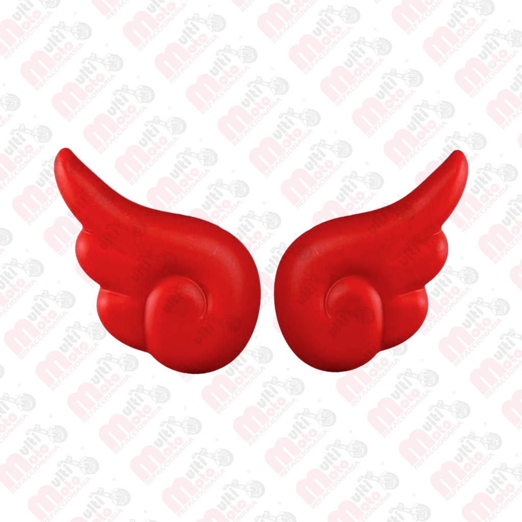 Adorno alas de angel para casco rojo