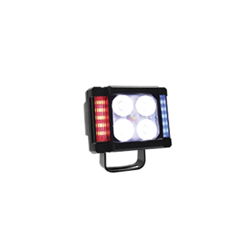 FARO AUXILIAR CUADRADO 4 LED ESTROBO, ALTA, BAJA