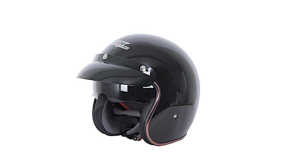 CASCO 3/4 IRON RACING P/CHOPER DOT NEGRO BRILLO TALLA M