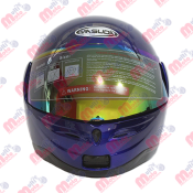 CASCO ABATIBLE DOT ABS DE ALTO IMPACTO MSD-107 AZUL LISO